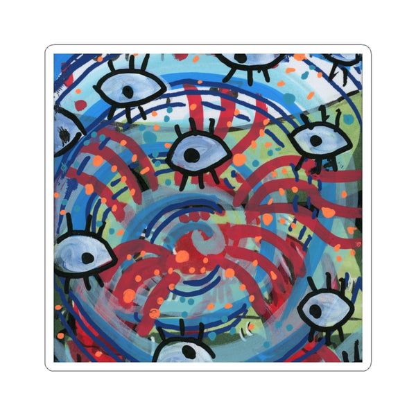 Eyeball Attack Kiss-Cut Sticker