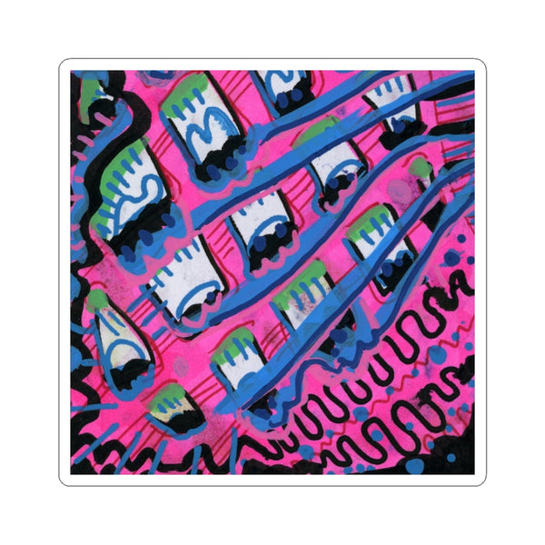 Pink Blast Kiss-Cut Sticker
