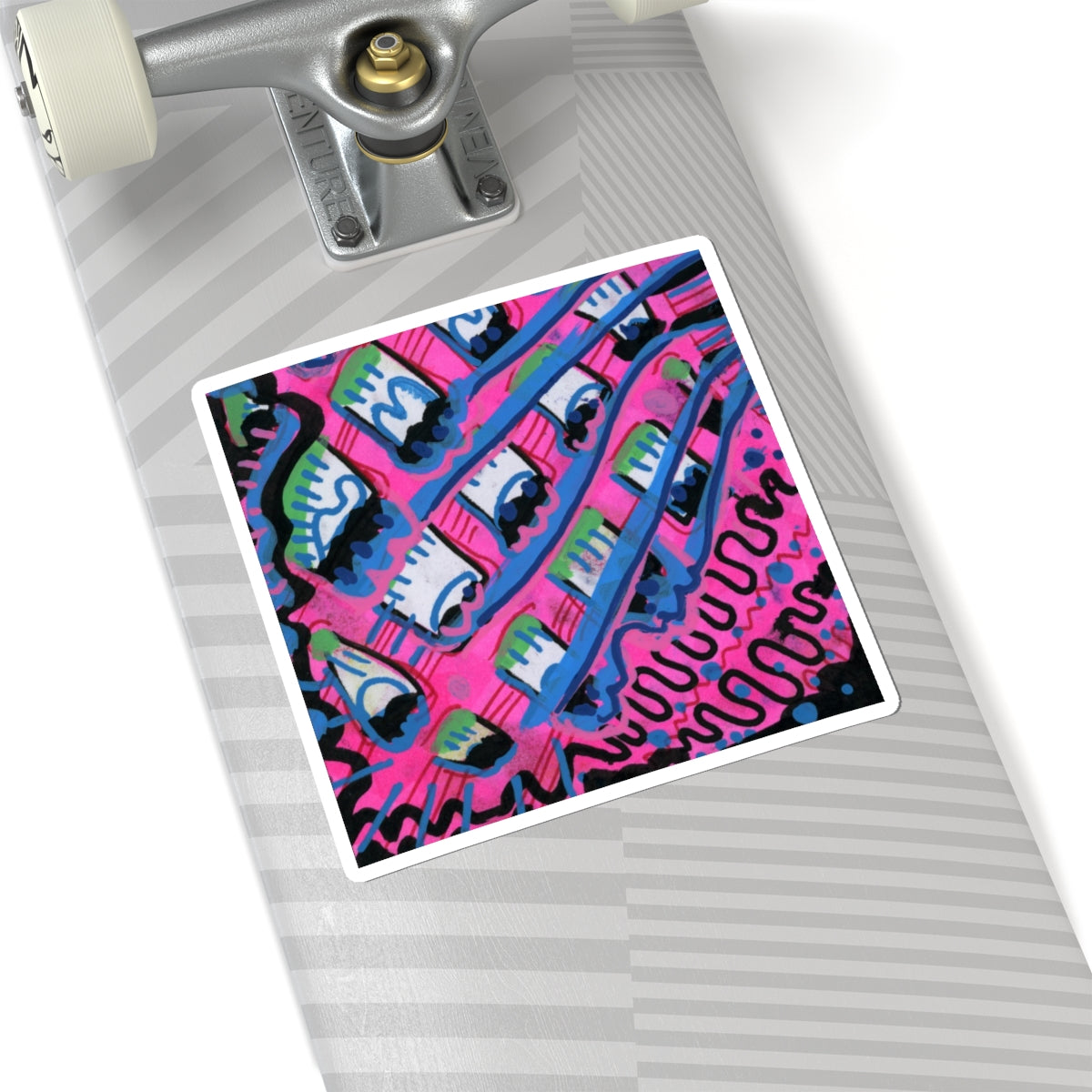 Pink Blast Kiss-Cut Sticker
