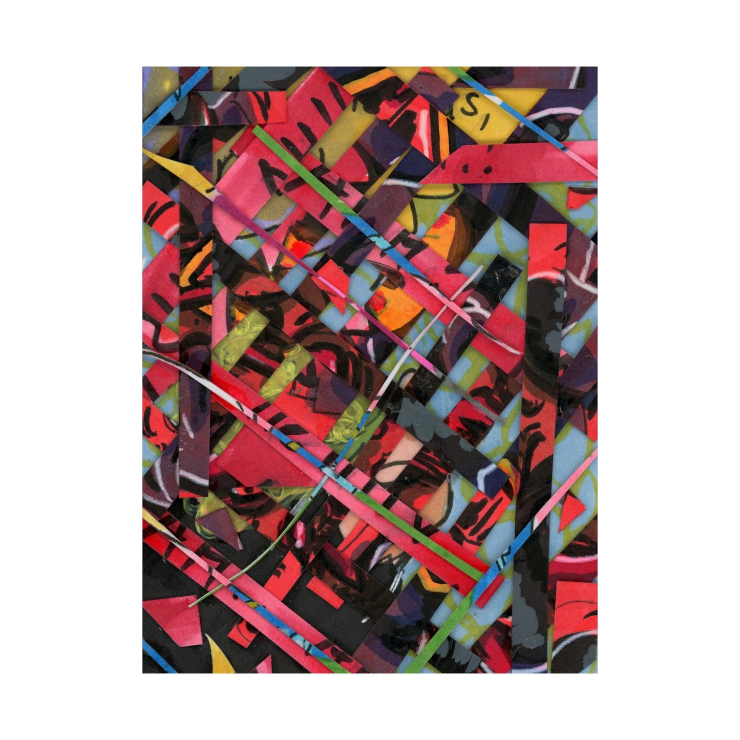 Abstracted Scraps Matte Vertical Poster