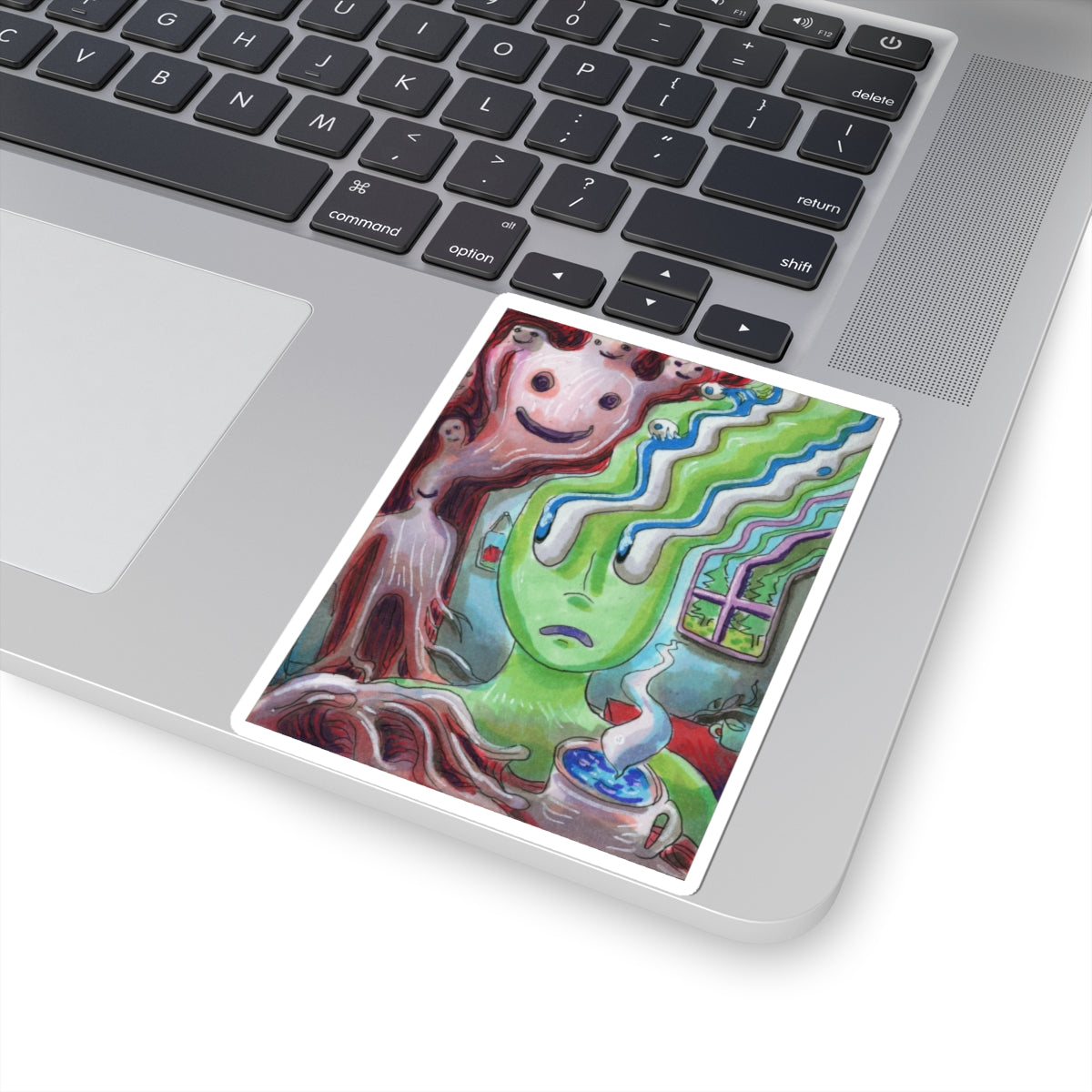 "Unwanted Visitor" sticker