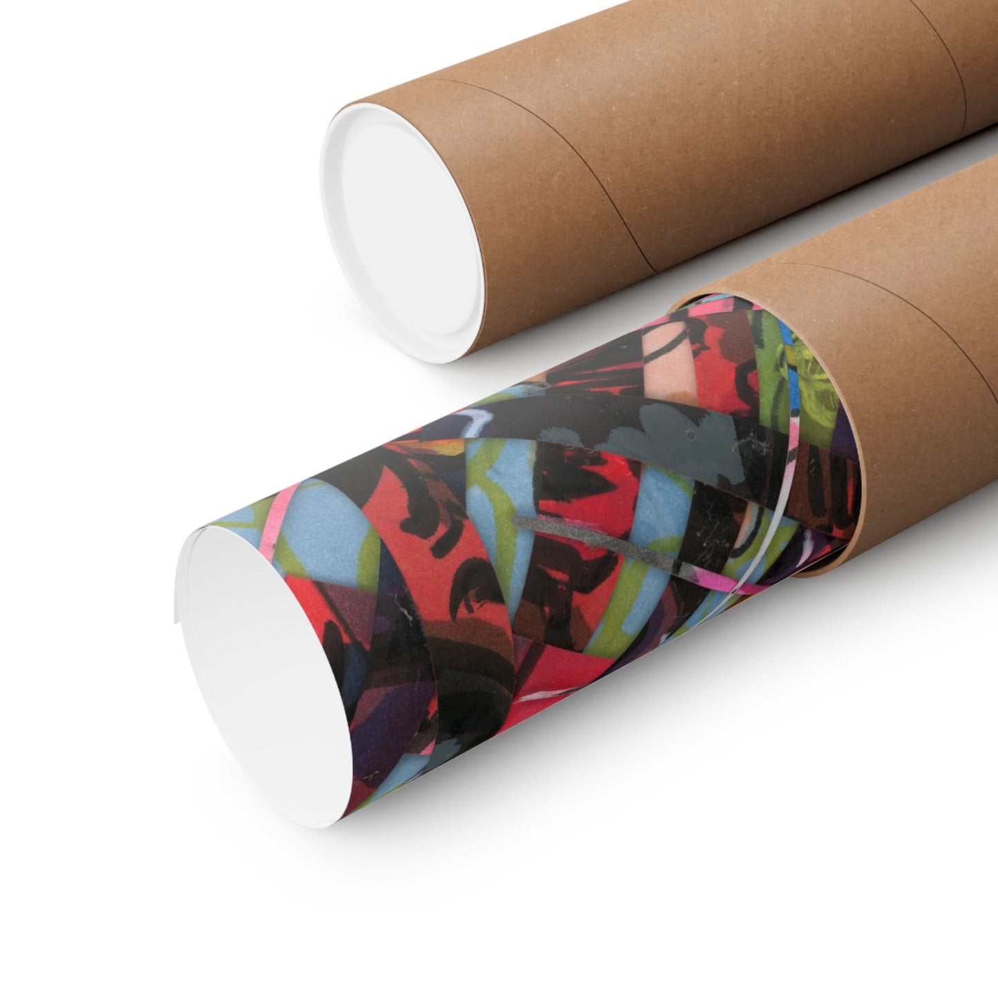Abstracted Scraps Matte Vertical Poster