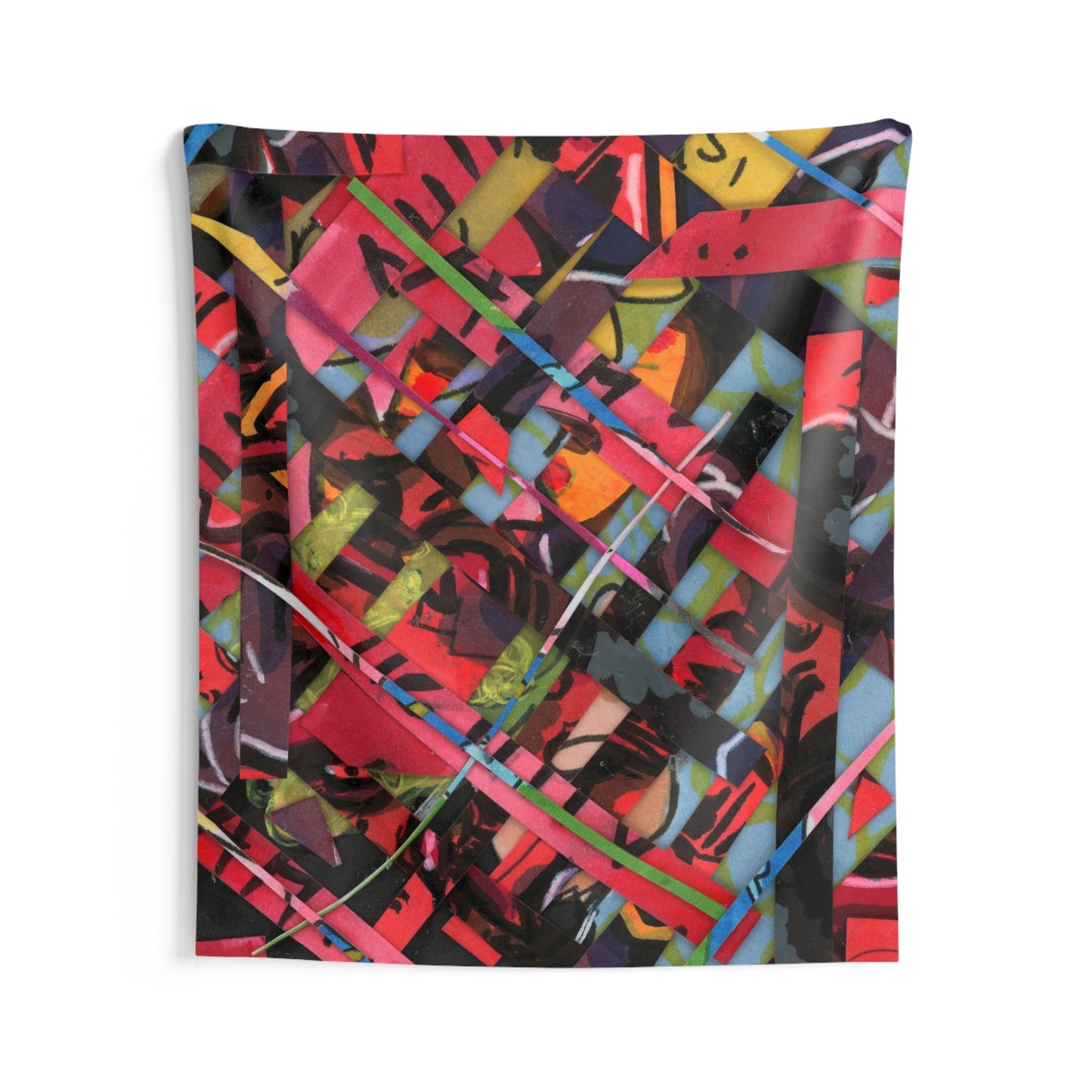 Abstracted Scraps Indoor Wall Tapestry