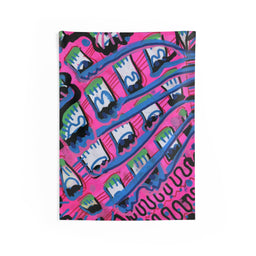 Pink Blast Indoor Wall Tapestry