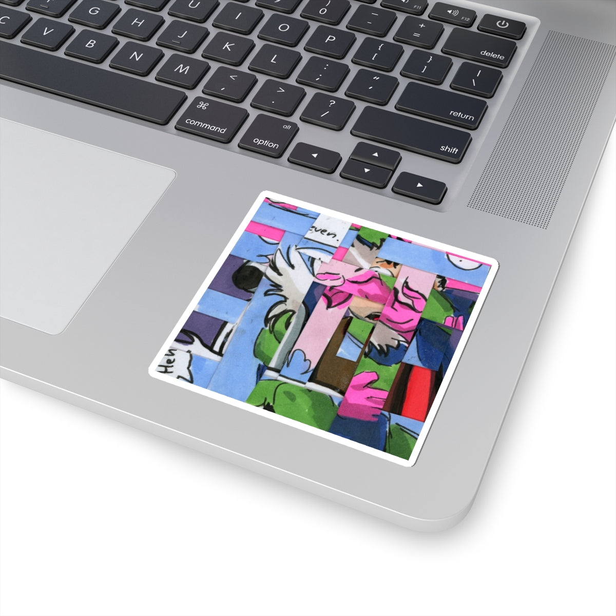 Icy Abstraction Kiss-Cut Sticker