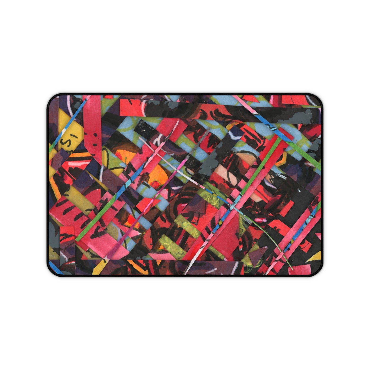 Abstracted Scraps Desk Mat