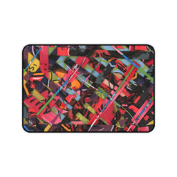 Abstracted Scraps Desk Mat