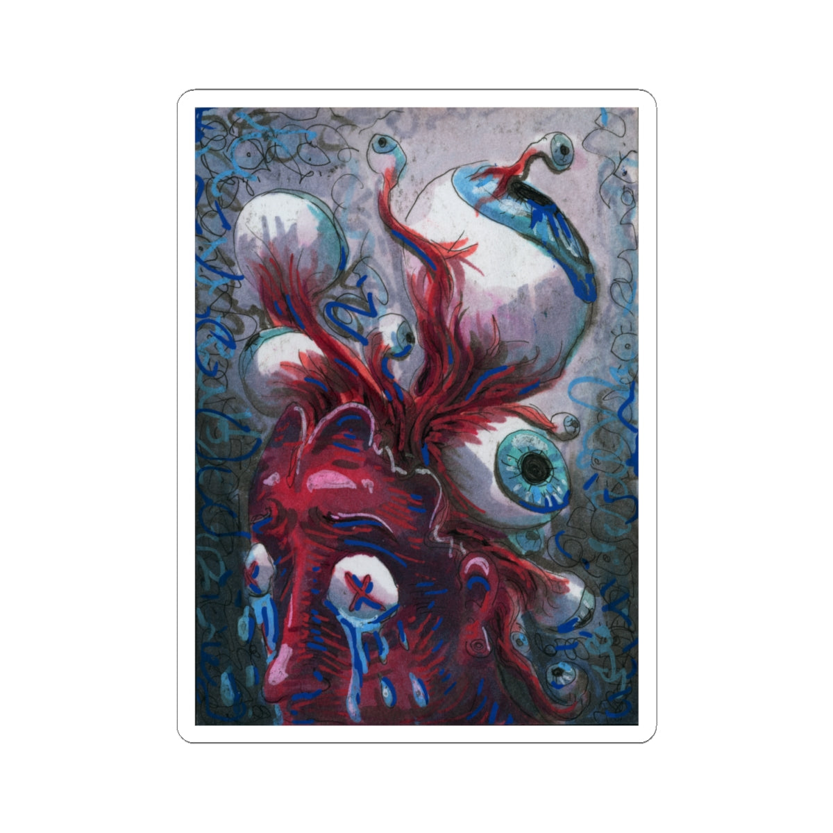 "Eyeball Brain" sticker