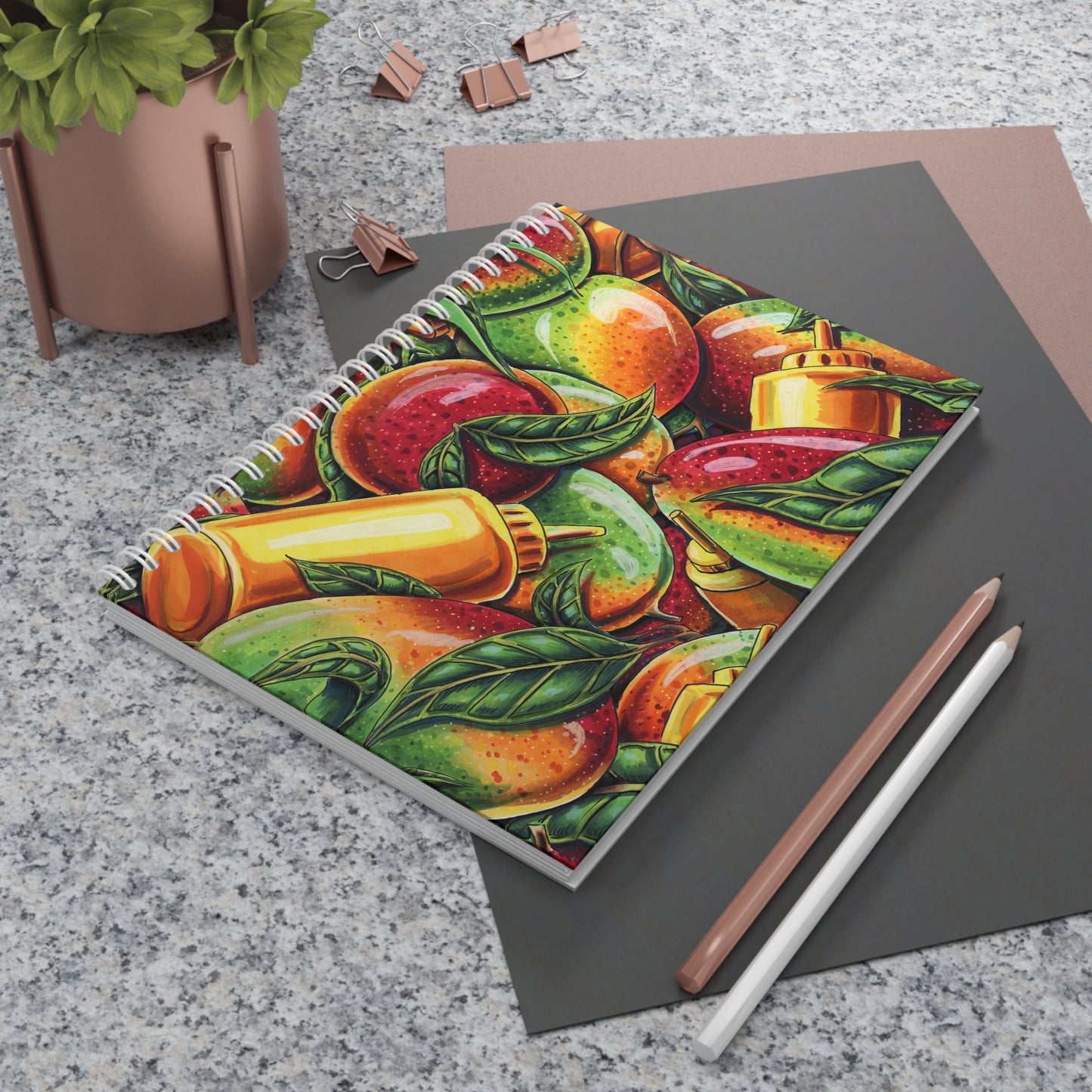 Mango Mustard Spiral Notebook