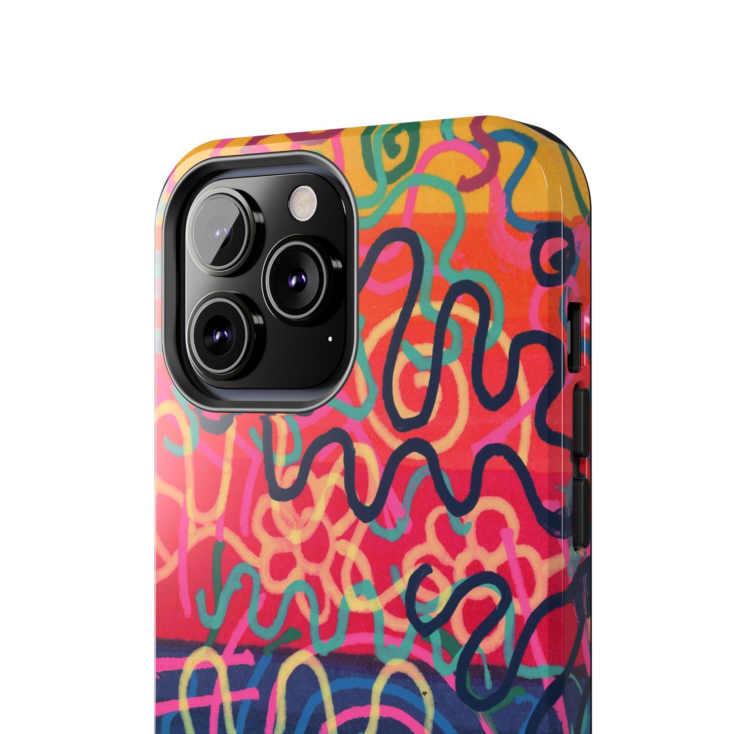 Colorful Squiggly Lines Tough Phone Cases