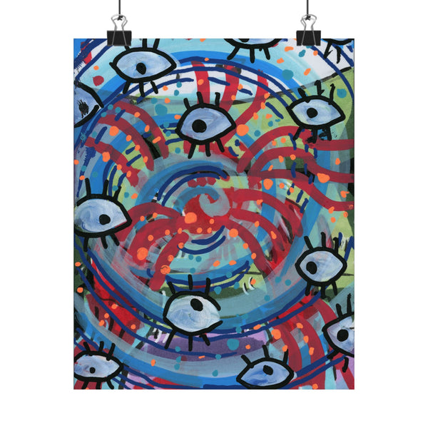 Eyeball Attack Matte Vertical Poster