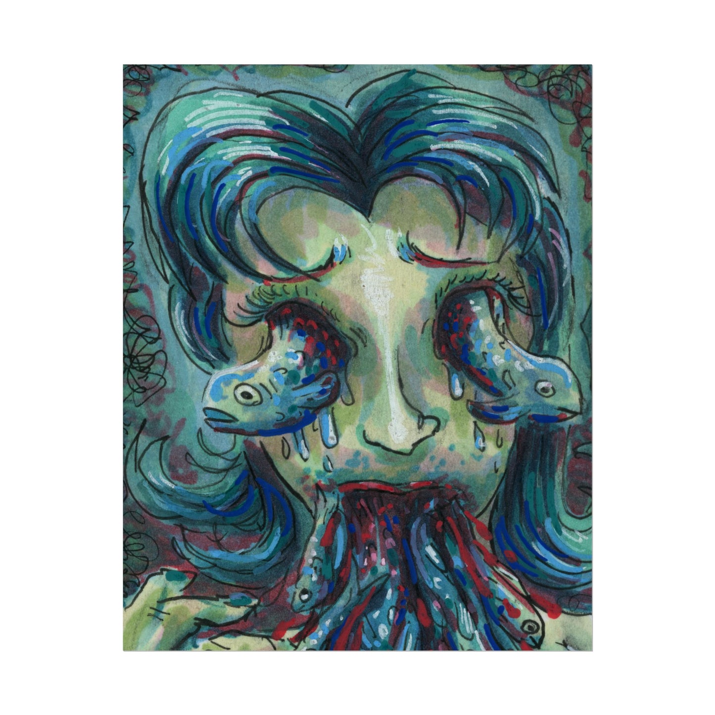 "Something tastes fishy" poster