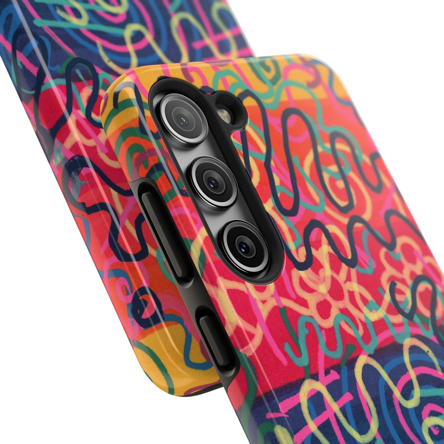 Colorful Squiggly Lines Tough Phone Cases