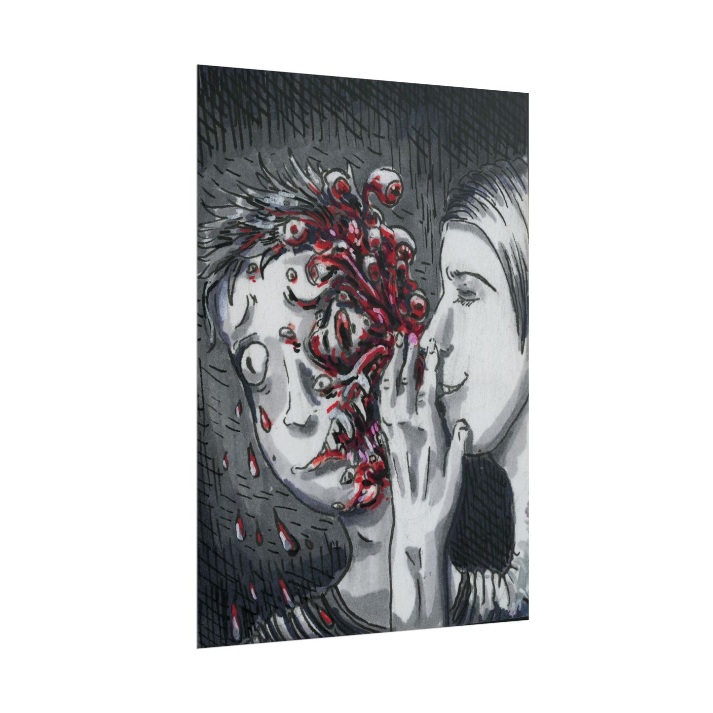 "Let me Breathe Nightmares into your Skin" poster