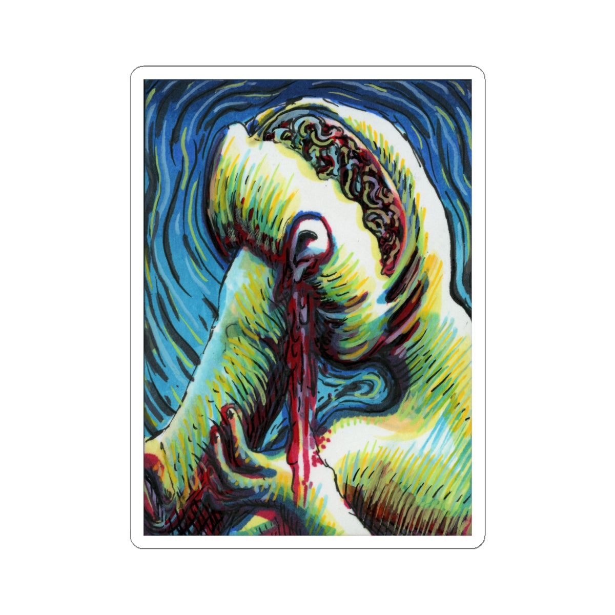 "Face Sludge Slam" sticker