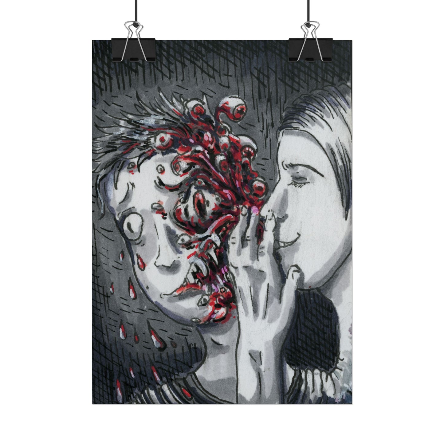 "Let me Breathe Nightmares into your Skin" poster