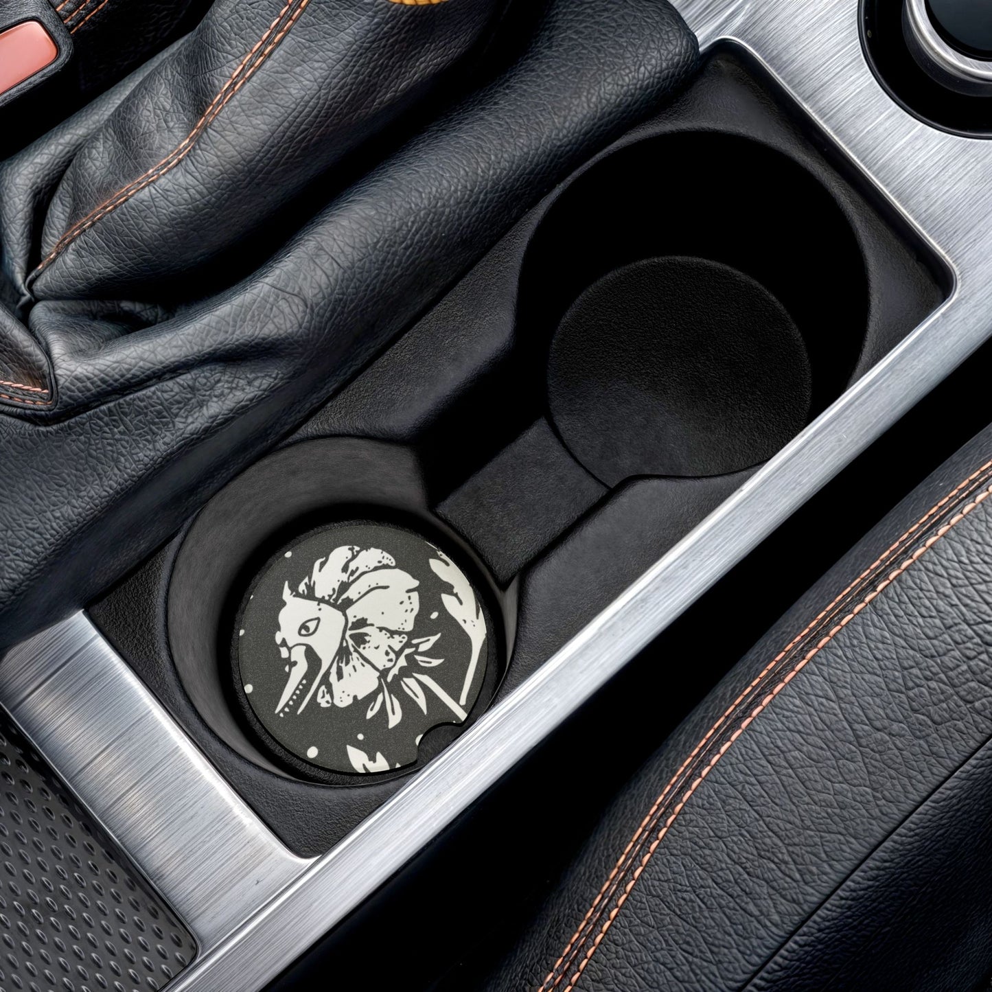 Soapstone Car Coaster - Flower Cannibal