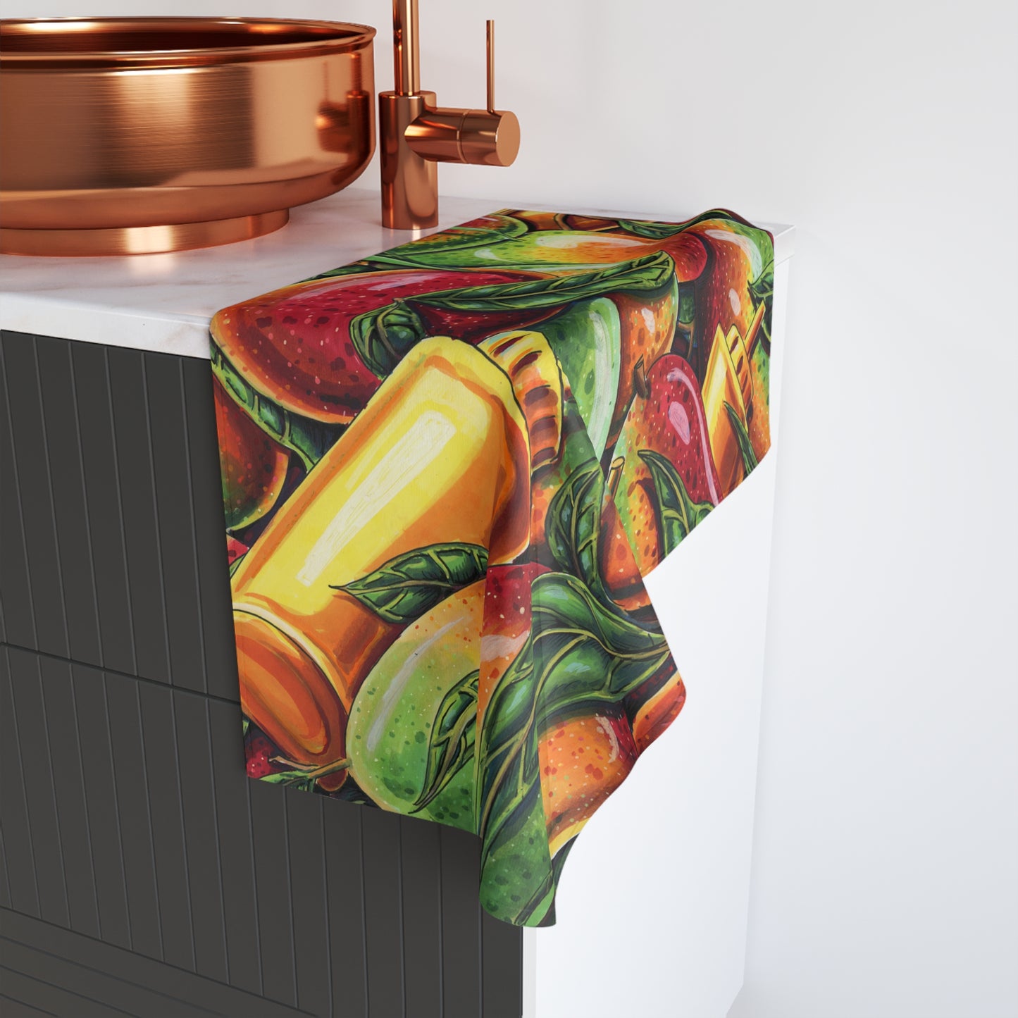 Mango Mustard hand towel