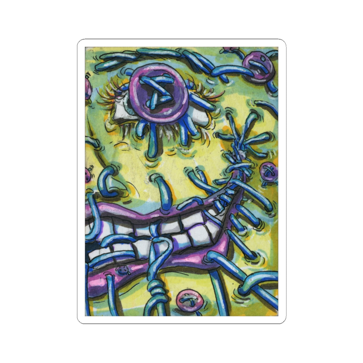 "Button Eye" sticker