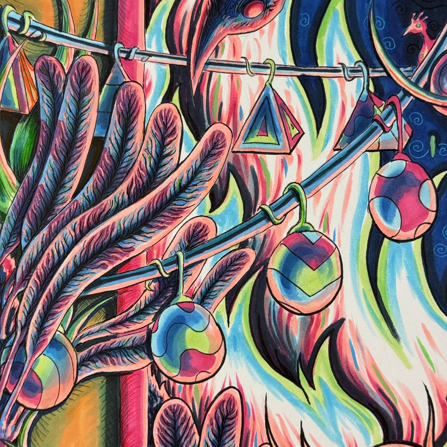 Early Bird gets the Intestinal Worm (Original Handmade Painting)