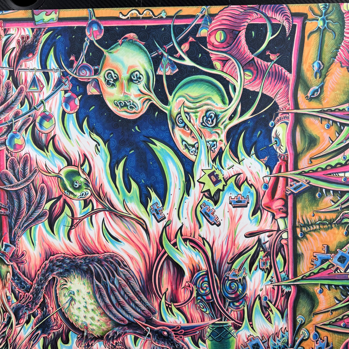 Early Bird gets the Intestinal Worm (Original Handmade Painting)