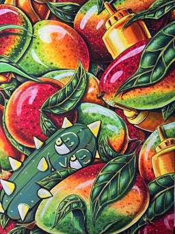 Hand embellished Robert Mango print  (8” x 10”)