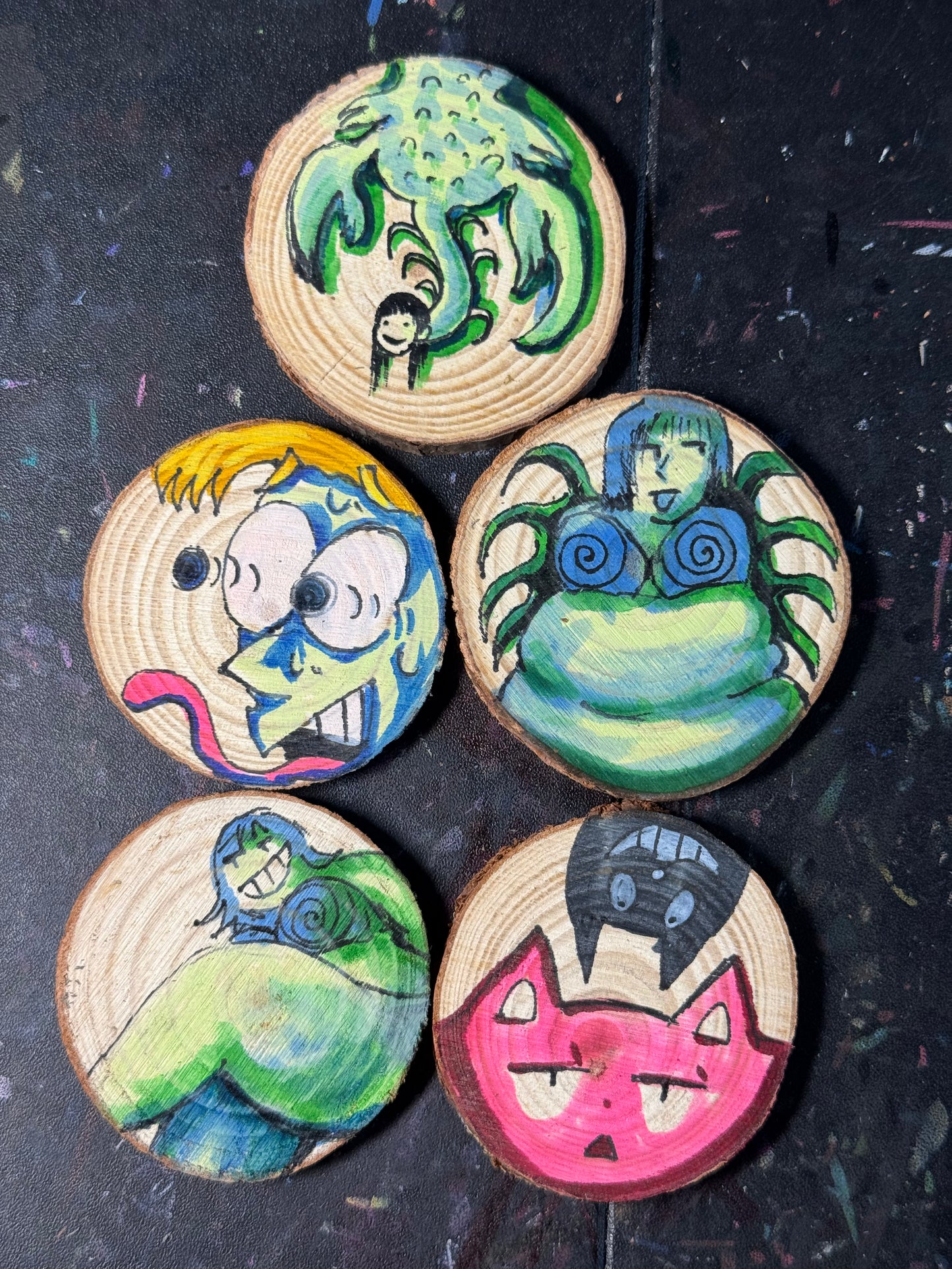 Painted Wood Slices