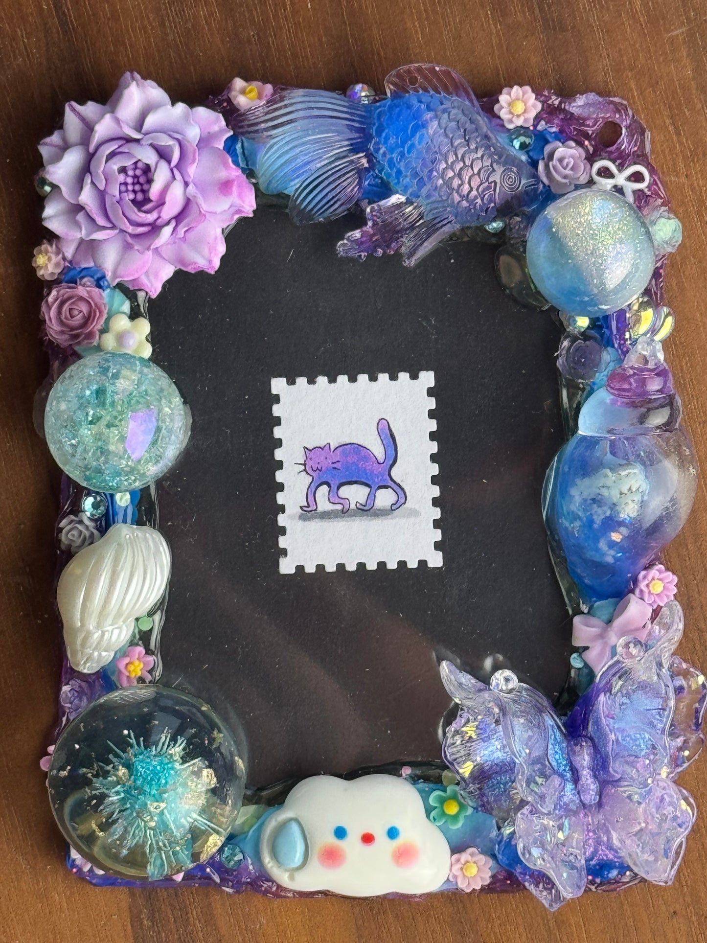 Purple cat painting