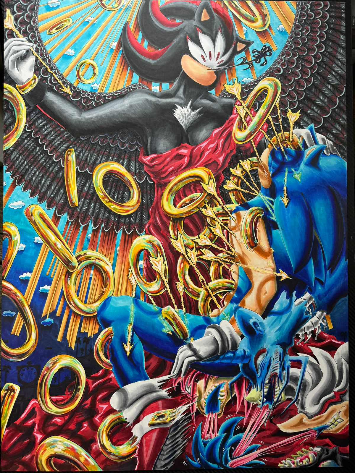 Ecstasy of Saint Sonic Painting