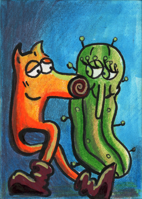 Brody and Robert (handmade ACEO)
