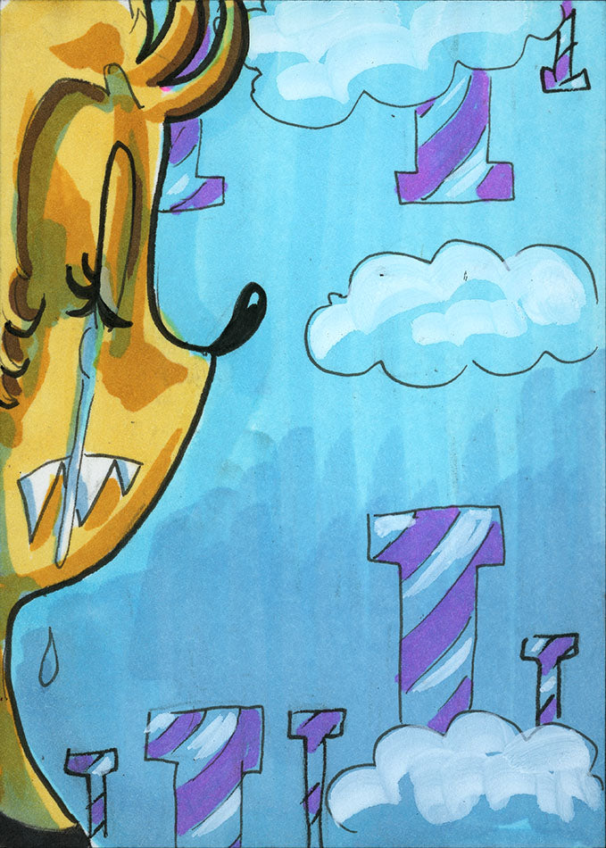 Floofle World chapter 1 panel 4 (Hand drawn)