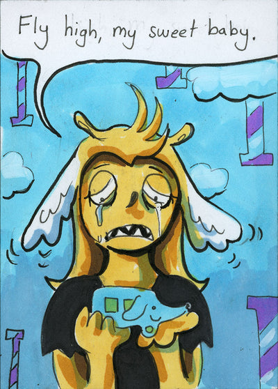 Floofle World chapter 1 panel 5 (Hand drawn)