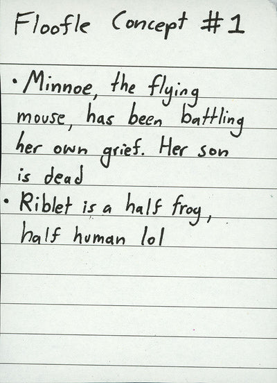 Floofle World chapter 1 panel recaps (Hand written)