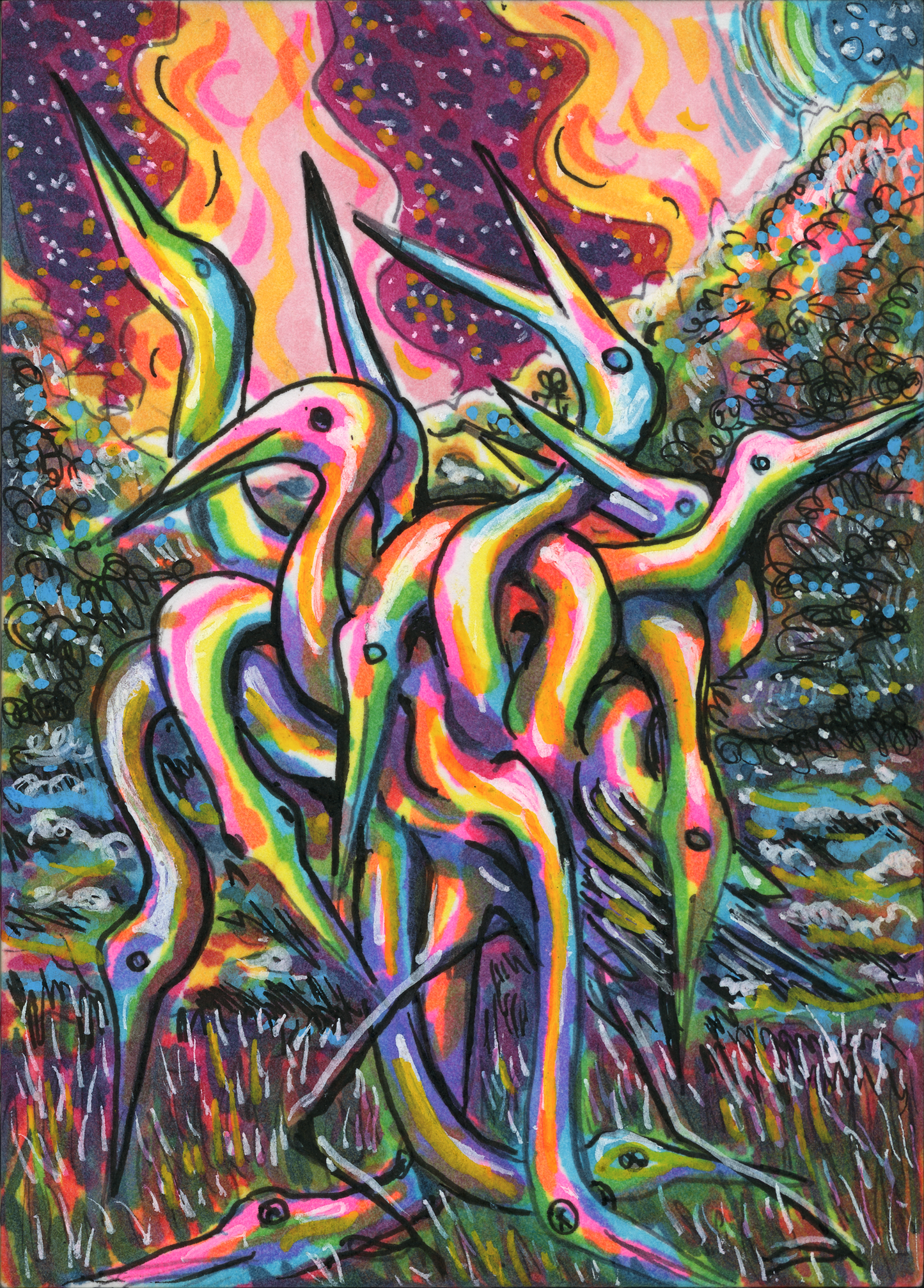 Cool Bird (original painting)