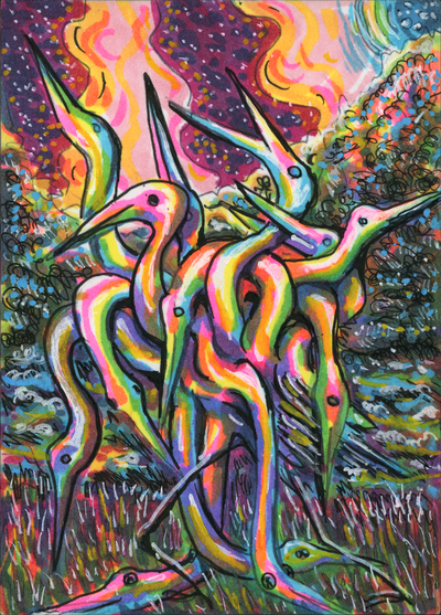 Cool Bird (original painting)