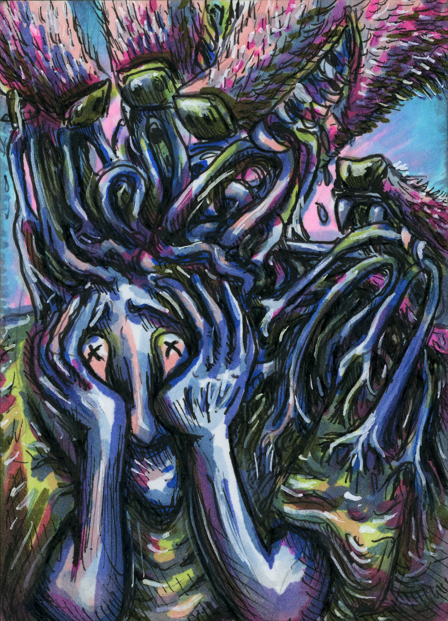 Dogpile (original painting)