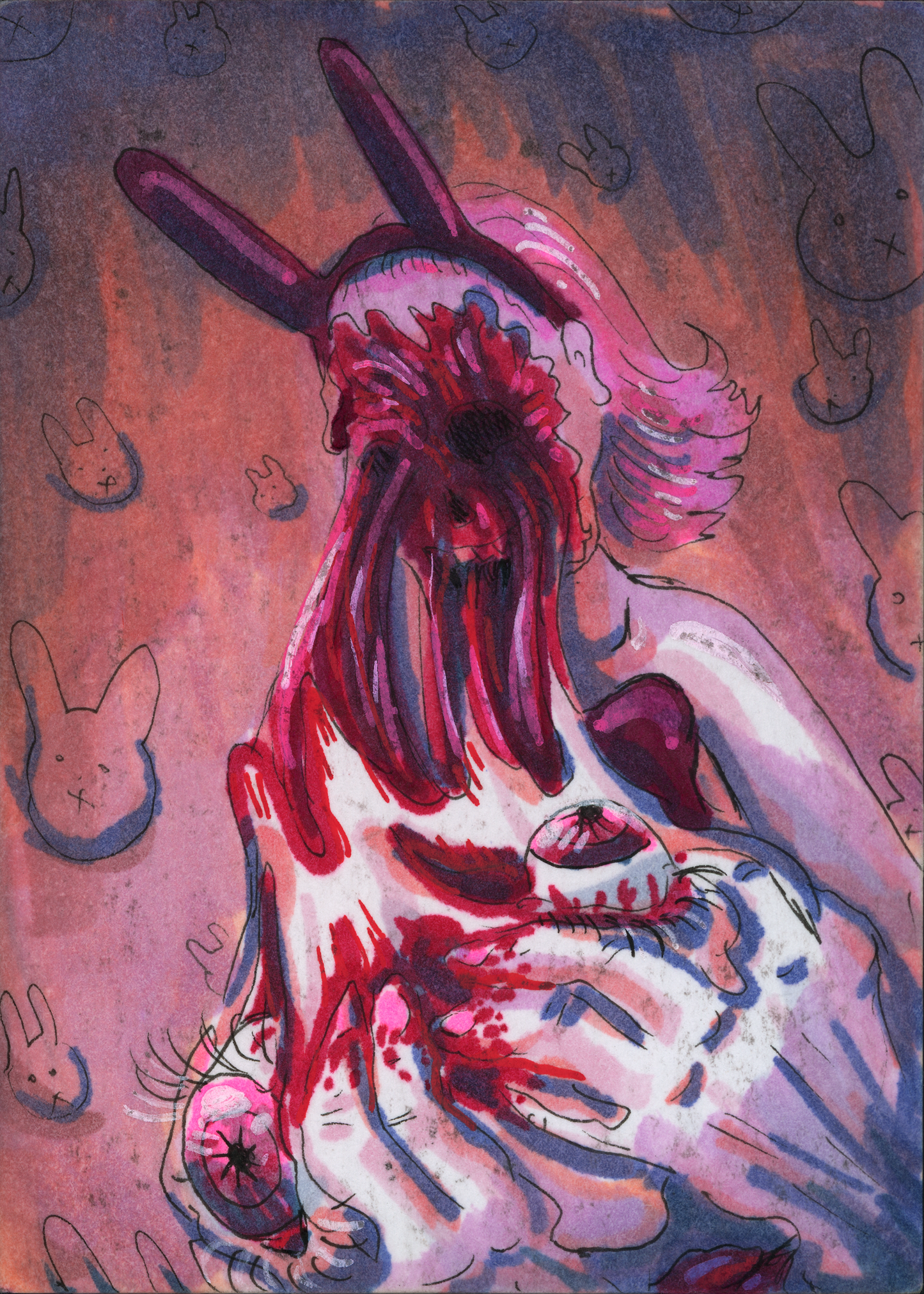 Face Ripped Off (original painting)