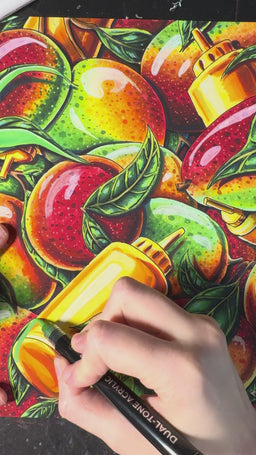 Hand embellished Robert Mango print  (8” x 10”)
