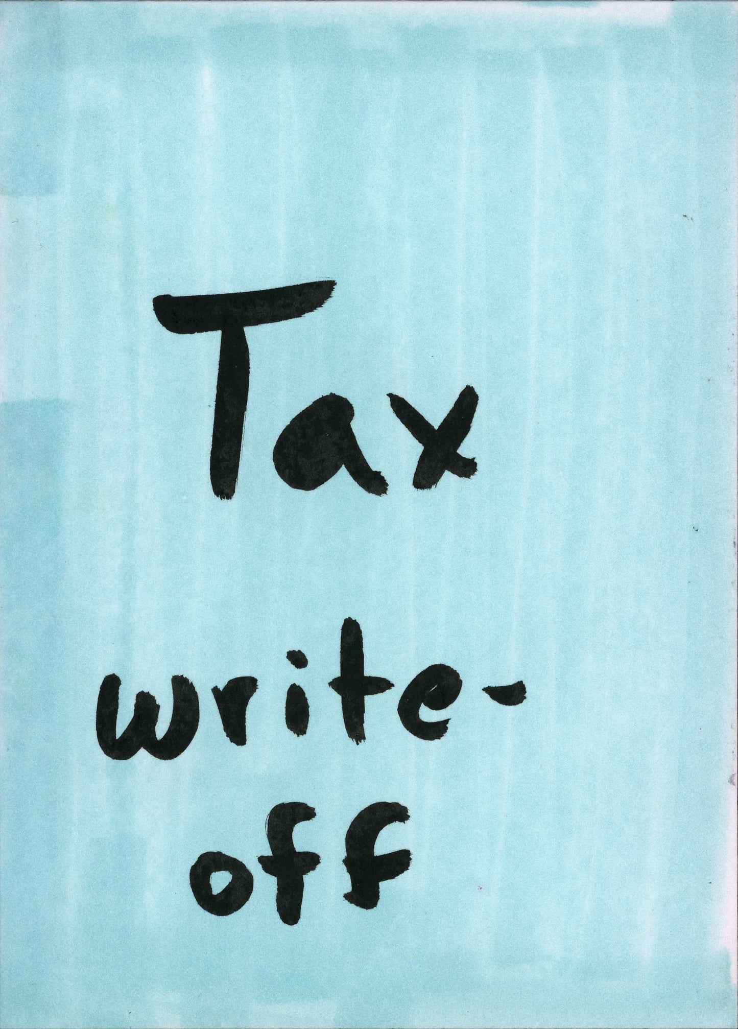 "Tax Write-off" 3/9