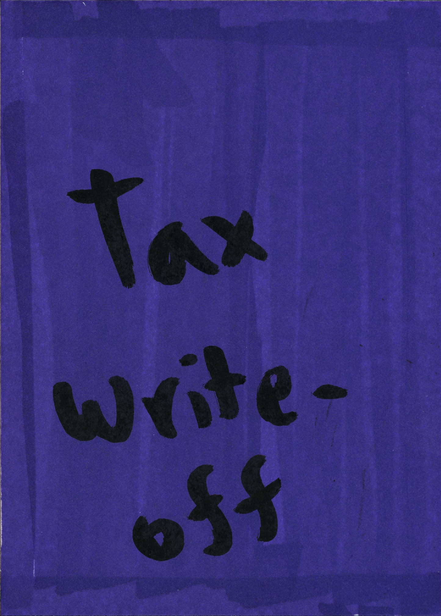 "Tax Write-off" 4/9