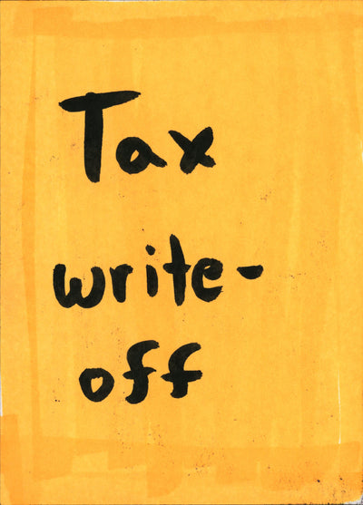 "Tax Write-Off" 8/9